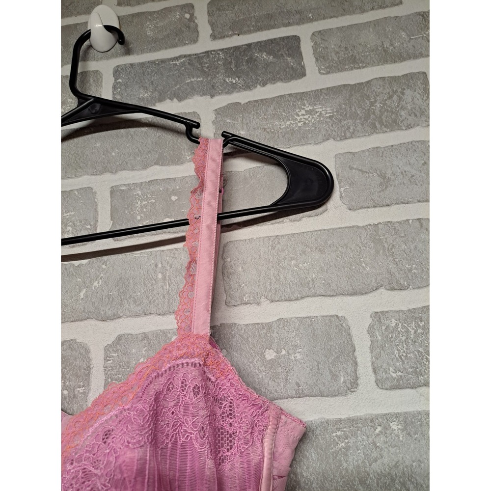 Felina Womens Floral Lace Pink Sexy Lace Adjustable Strap Bra Size 34C - Picture 2 of 9